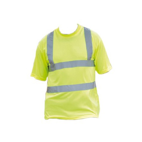 Tee shirt de sécurité haute visibilité EN471 à bandes rétroréfléchissantes