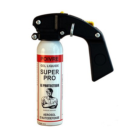 Bombe lacrymogene gel poivre 100ml spray defense autoprotection