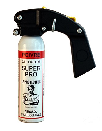 Bombe lacrymogene gel poivre 100ml spray defense autoprotection -  Rhinodefense