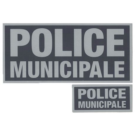 Panneau Avant/Arrière Police Municipale rétro sur velcros