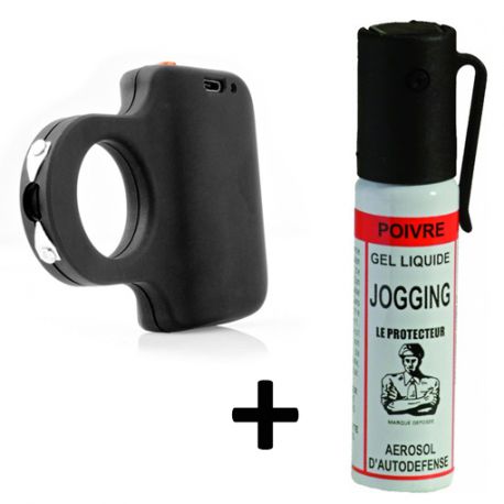 Pack joggeur shocker et bombe lacrymogène