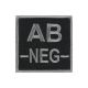 Velcro groupe sanguin gris/noir AB-