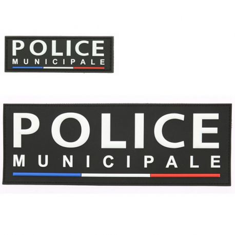 Panneaux Avant et Arrière Police Municipale rétro sur velcros