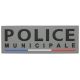 Bande arrière Police Municipale grise sur velcros avec liseré bleu blanc rouge