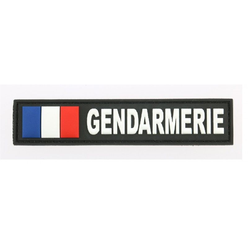 Barrette Gendarmerie pvc et drapeau Français BBR