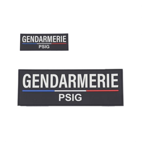Bande Gendarmerie PSIG gomme relief noir 