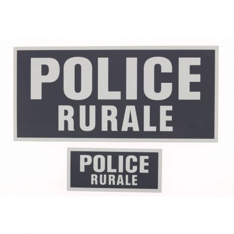 Panneau velcros rétro Police Rurale Bleu