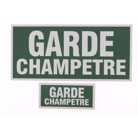 Panneau velcros rétro Garde Champêtre Vert