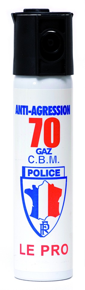 Spray anti-agression professionnel, gaz lacrymogène CBM, 25 ml